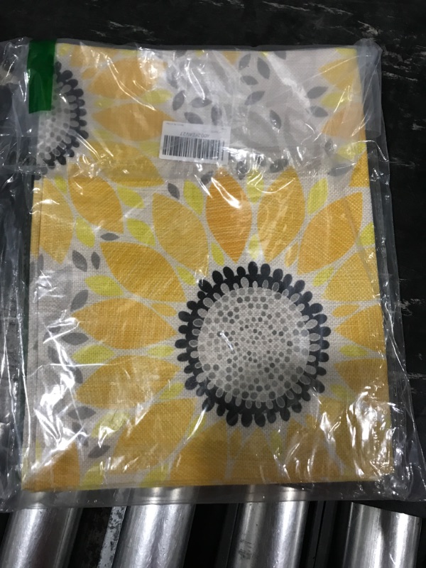 Photo 2 of *USED*Yellow Fabric by the Yard, Colorful Illustration of Sun Flower with Motifs Patterns Summer Nature Artprint, Upholstery Fabric for Dining Chairs Home Decor Accents, 3 Yards, Yellow Grey by Ambesonne
