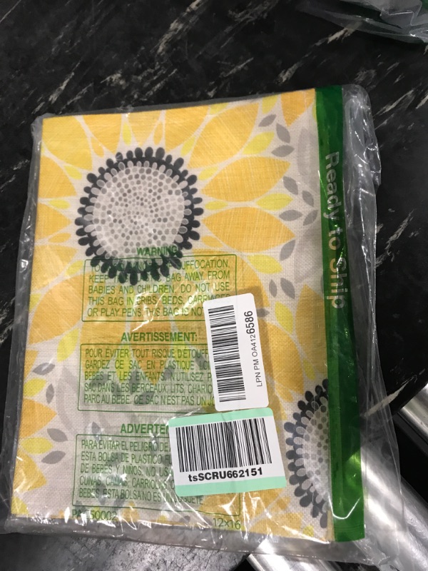 Photo 1 of *USED*Yellow Fabric by the Yard, Colorful Illustration of Sun Flower with Motifs Patterns Summer Nature Artprint, Upholstery Fabric for Dining Chairs Home Decor Accents, 3 Yards, Yellow Grey by Ambesonne
