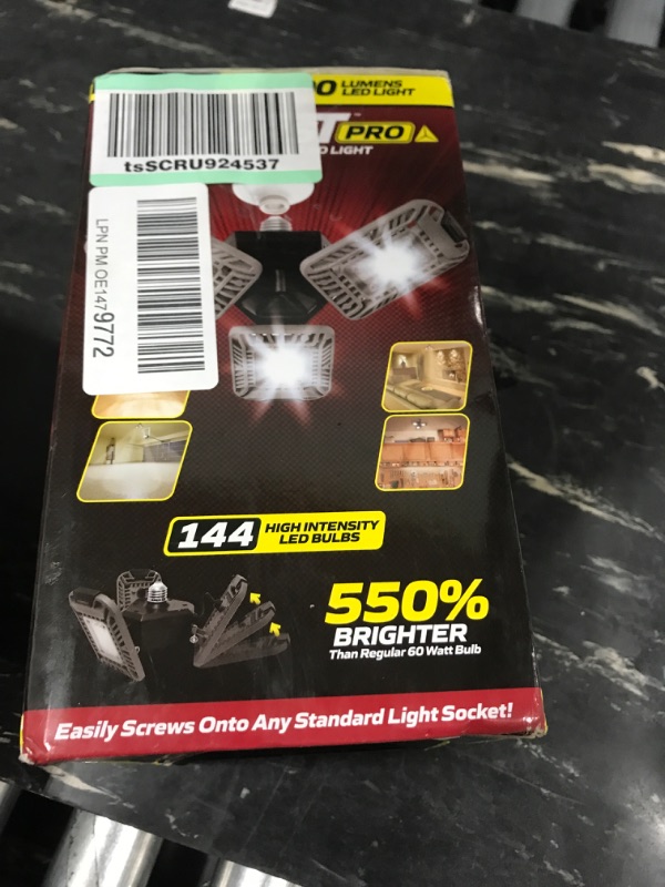 Photo 3 of *USED*TRIBURST Deluxe by Bell+Howell 50% Brighter High Intensity Lighting with 144 LED Bulb, Multi-Directional Triple Panel Light for Indoor and Outdoor As Seen On TV
