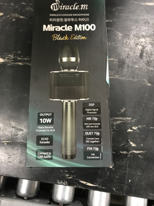 Photo 1 of *USED*M100 - Bluetooth Karaoke Microphone, Carpool Karaoke Microphone, Bluetooth Microphone Wireless, Portable Handheld Karaoke Mic and Speaker with LED Screen, Wireless Microphones for Kids and Adults

