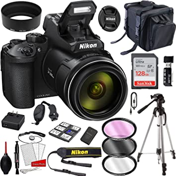 Photo 1 of Grace Photo | Nikon Intl. Nikon COOLPIX P950 Digital Camera Kit| 83x Optical Zoom Lens | UHD 4K30 and Full HD 60p Video | 16MP 1/2.3 BSI CMOS Sensor | Extreme Speed 128GB Memory Card (23pc Bundle)
