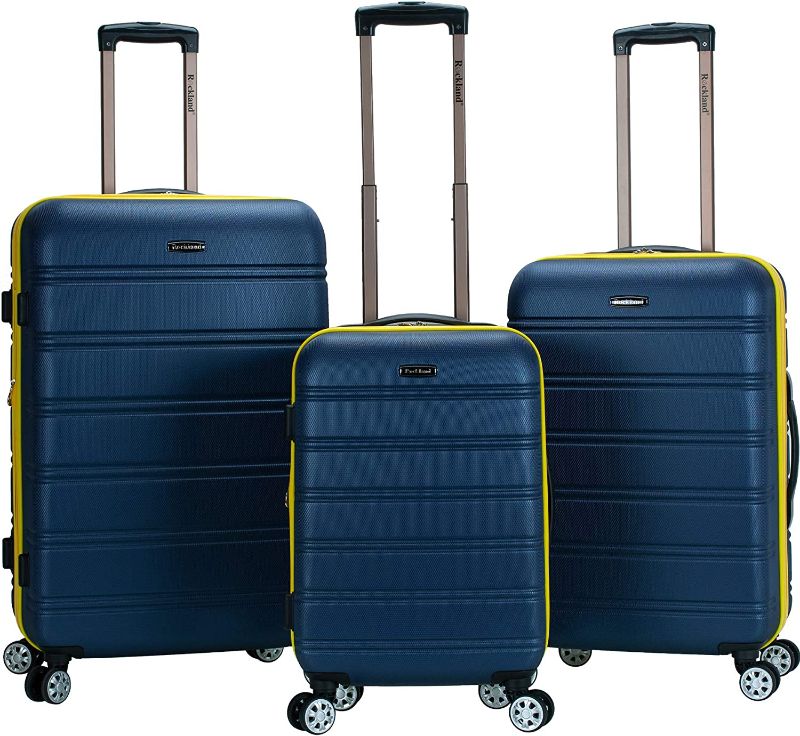 Photo 1 of **SEE NOTES**Rockland Melbourne Hardside Expandable Spinner Wheel Luggage, Navy, 3-Piece Set (20/24/28)
