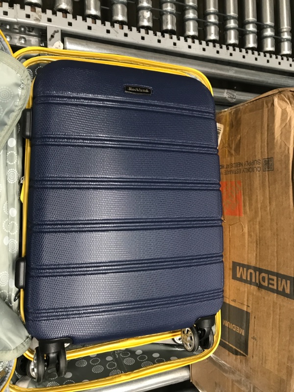 Photo 4 of **SEE NOTES**Rockland Melbourne Hardside Expandable Spinner Wheel Luggage, Navy, 3-Piece Set (20/24/28)
