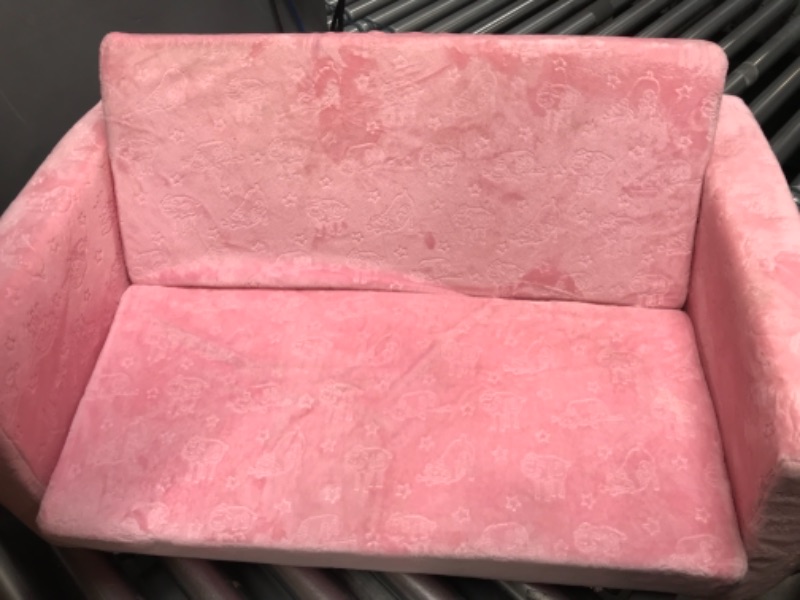 Photo 1 of Delta Children Serta Perfect Sleeper Extra Wide Convertible Sofa to Lounger, Comfy 2-in-1 Flip Open Couch/Sleeper for Kids, Pink sheeps 
