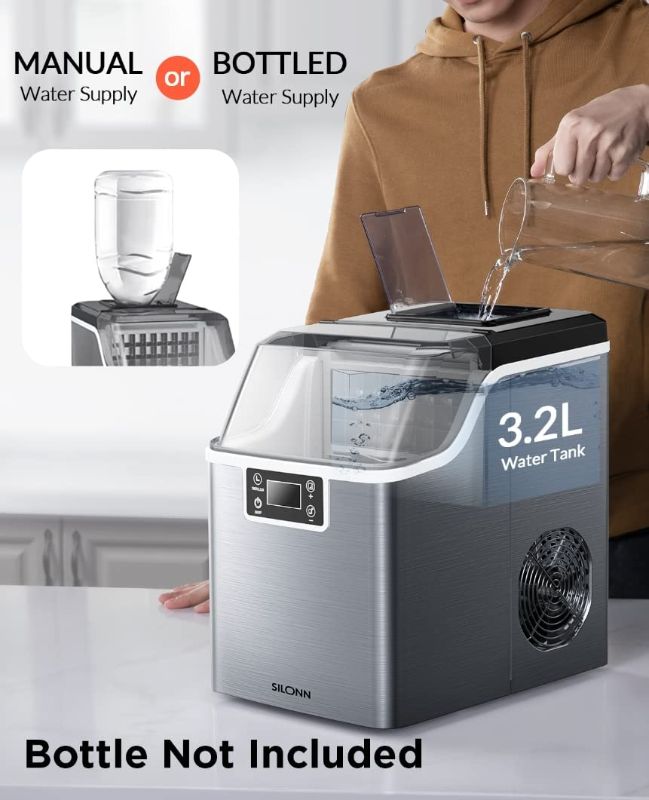 Photo 1 of ***PARTS ONLY*** Silonn Countertop Ice Cube Ice Makers, 45lbs Per Day, Auto Self-Cleaning 