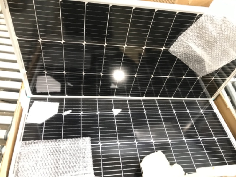 Photo 2 of 200-Watt 12-Volt Monocrystalline Solar Panel for Off Grid Large System Residential Commercial House Cabin Sheds Rooftop set of 2 
