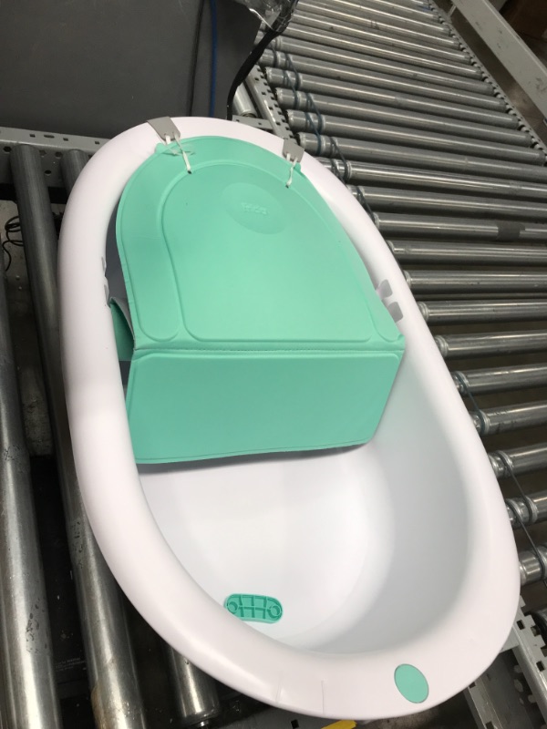 Photo 2 of 4-in-1 Grow-with-Me Bath Tub by Frida Baby Transforms Infant Bathtub to Toddler Bath Seat with Backrest for Assisted Sitting in Tub