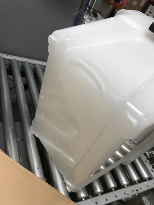 Photo 1 of ***ALL LIDS MISSING ***
IRIS USA 53 Qt. Plastic Storage Bin Tote Organizing Container with Durable Lid and Secure Latching Buckles, Stackable and Nestable, 6 Pack, clear with Black Buckle f) 53 Qt. - 6 Pack