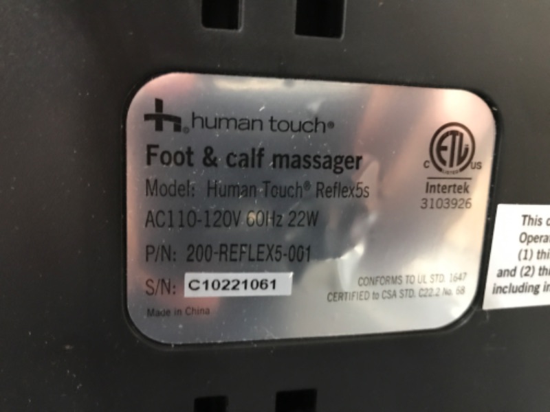 Photo 4 of Human Touch Reflex5s Foot and Calf Massager