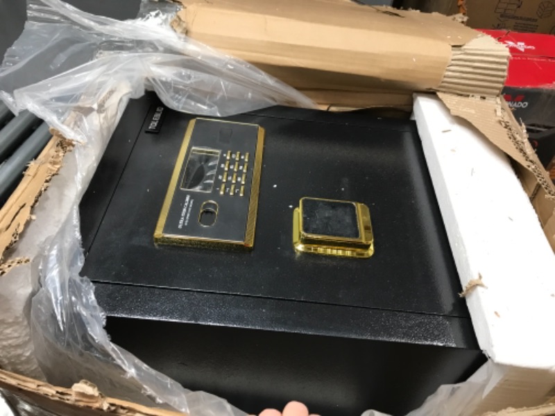 Photo 1 of 2.4 Cubic Large Safe Box Fireproof Waterproof, Lock Box Fireproof Waterproof with Digital Keypad and Removable Shelf, Fireproof Safe Box for Firearm Medicine Money Documents Valuables black