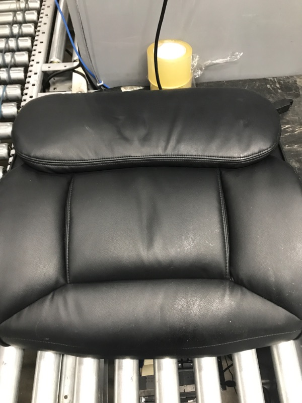 Photo 2 of Serta Big & Tall Executive Office Chair High Back All Day Comfort Ergonomic Lumbar Support, Bonded Leather, Black