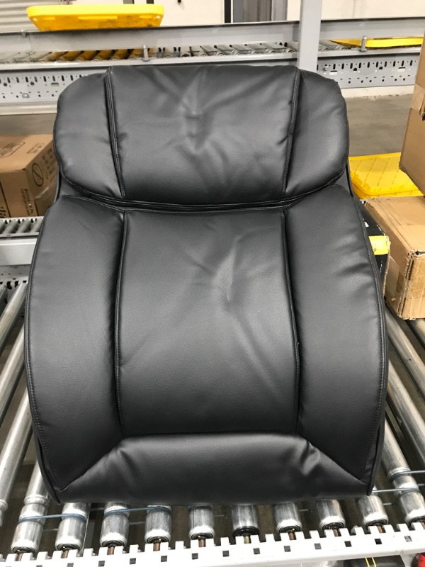 Photo 4 of Serta Big & Tall Executive Office Chair High Back All Day Comfort Ergonomic Lumbar Support, Bonded Leather, Black