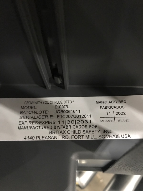 Photo 1 of Britax Grow with You ClickTight Plus Harness-2-Booster Car Seat, Jet Safewash Fabric ClickTight Plus Jet