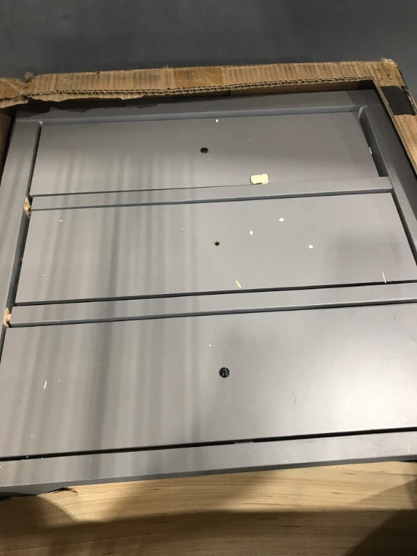 Photo 1 of ClickDecor Finley Solid Wood 3 Drawer Nightstand, Modern Storage Cabinet for Bedroom or Living Room, 18.5" Table Width, Fully Assembled, Gray Grey