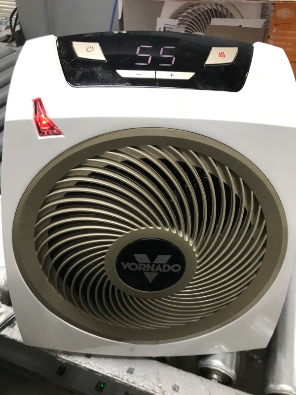 Photo 2 of *** POWERS ON *** Vornado AVH10 Vortex Heater with Auto Climate Control, 2 Heat Settings, Fan Only Option, Digital Display, Advanced Safety Features, Whole Room, White AVH10 — Auto Climate Heater