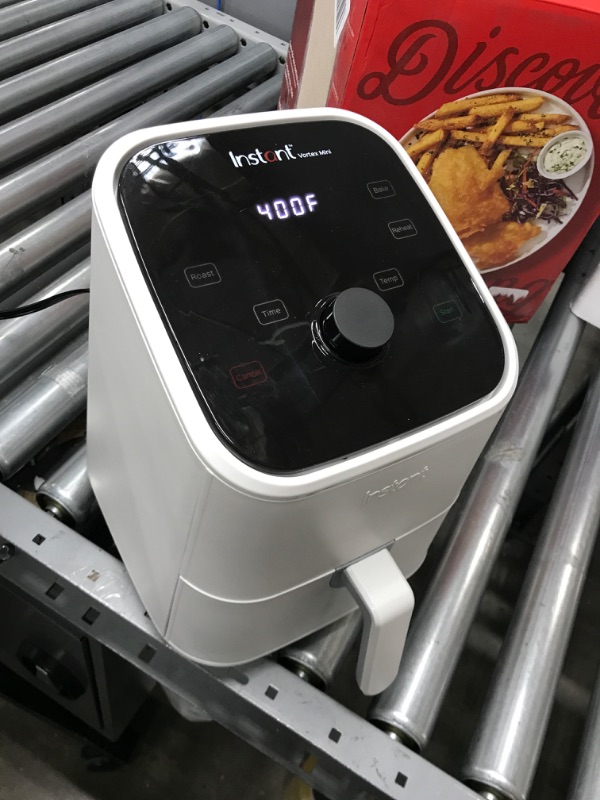 Photo 2 of **SEE NOTES**Instant Vortex 4-in-1, 2-QT Mini Air Fryer Oven Combo, From the Makers of Instant Pot with Customizable Smart Cooking Programs, Nonstick and Dishwasher-Safe Basket, App with over 100 Recipes, White 2QT White