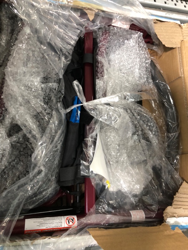 Photo 4 of **box has been opened**
Medline Steel Rollator Walker Burgundy 350 lbs Capacity