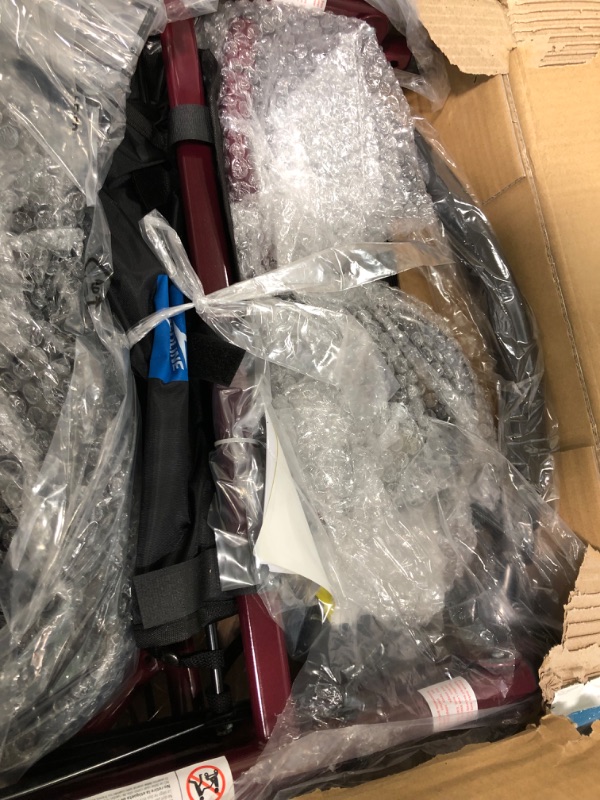 Photo 5 of **box has been opened**
Medline Steel Rollator Walker Burgundy 350 lbs Capacity