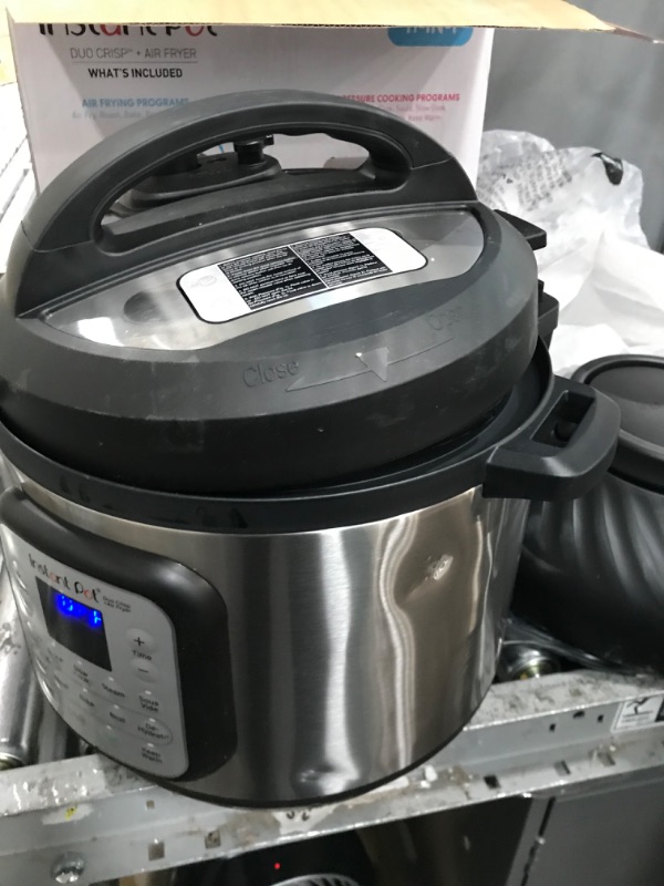 Photo 4 of **Lid will not shut correctly**
Instant Pot 8 qt 11-in-1 Air Fryer Duo Crisp + Electric Pressure Cooker