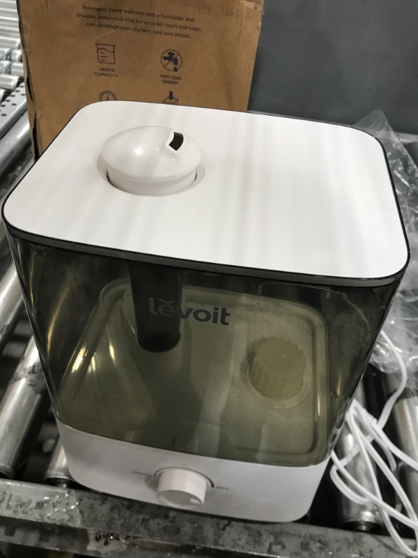 Photo 3 of **box is damaged**
EVOIT Cool Mist Humidifiers for Bedroom Large Room(6L), Lasts 60 Hours, Top Fill Design, 505 sq ft Coverage for Home, Plants & Whole House, Whisper Quiet, Easy to Use and Clean, Auto Shut off, Grey Knob Control Gray