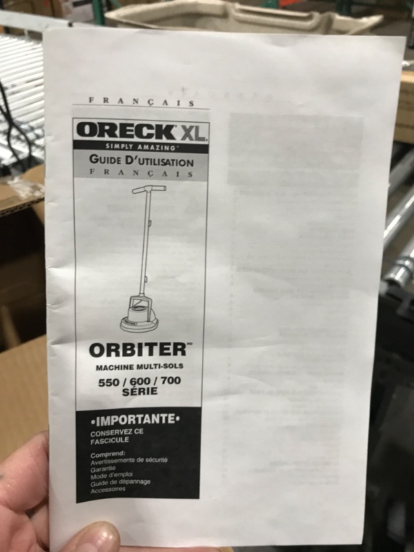 Photo 5 of ***PARTS ONLY*** Oreck Commercial ORB550MC Commercial Orbiter Floor Machine & Oreck - 237.058 Commercial 237058 Crimped Polypropylene Scrub Orbiter Brush, 10.5” Bristle to Bristle Outer Dimensions, Blue