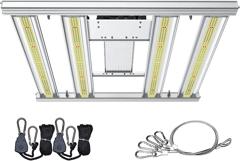 Photo 1 of 4x4ft Full Spectrum Grow Light GP-4800 LED Grow Lights With Upgraded 2016pcs SAMSUNG Diodes Foldable Dimmable IR UV Plant Light Daisy Chain 2.9?mol/J Commercial Grow Lights For Indoor Plants Veg Bloom
