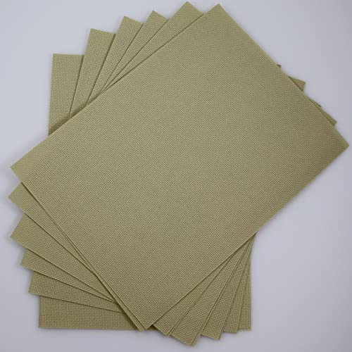 Photo 1 of KCS 6 pc of 12" x 18" 14CT Counted Cotton Aida Cloth Cross Stitch Fabric (Yellow Beige It)