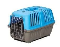 Photo 1 of Bundle of Pet Carrier pack of 2: Hard-Sided Dog Carrier, Cat Carrier, Small Animal Carrier in Blue| Inside Dims 20.70L x 13.22W x 14.09H | Perfect Dog Kennel Travel Carrier for Quick Trips
