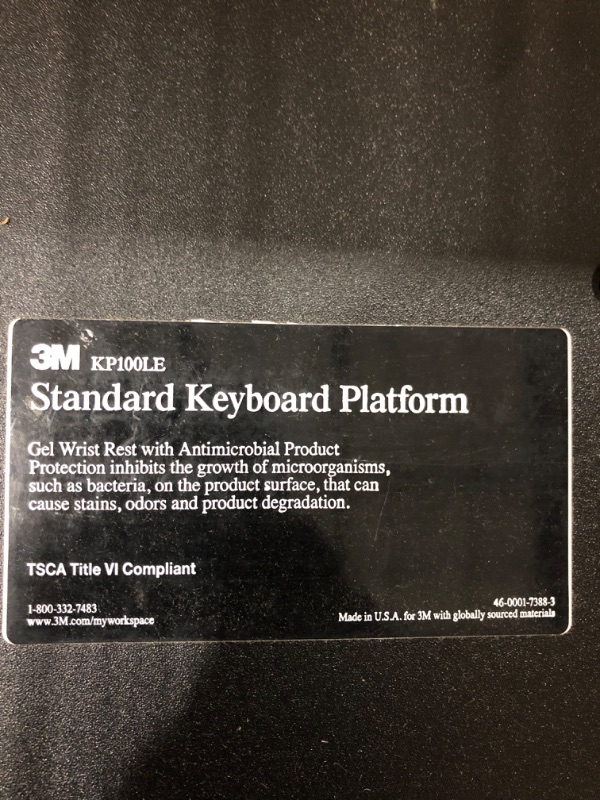 Photo 3 of 3M Keyboard Tray, Just Lift To Adjust Height And Tilt, Sturdy Tray Includes Gel Wrist Rest And Precise Mouse Pad, Swivels Side To Side And Stores Under Desk, 23" Track, Black (AKT90LE)
