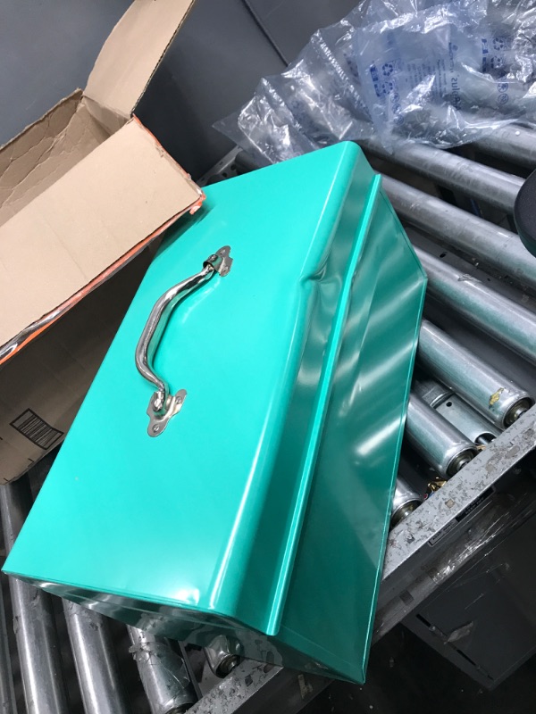 Photo 2 of amazon basic metal tool box turquoise