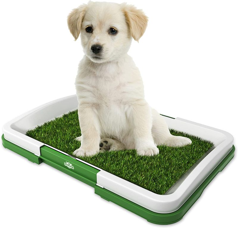 Photo 1 of Artificial Grass Bathroom Mat for Puppies and Small Pets- Portable Potty Trainer for Indoor and Outdoor Use by Petmaker- Puppy Essentials, 18.5” x 13”
