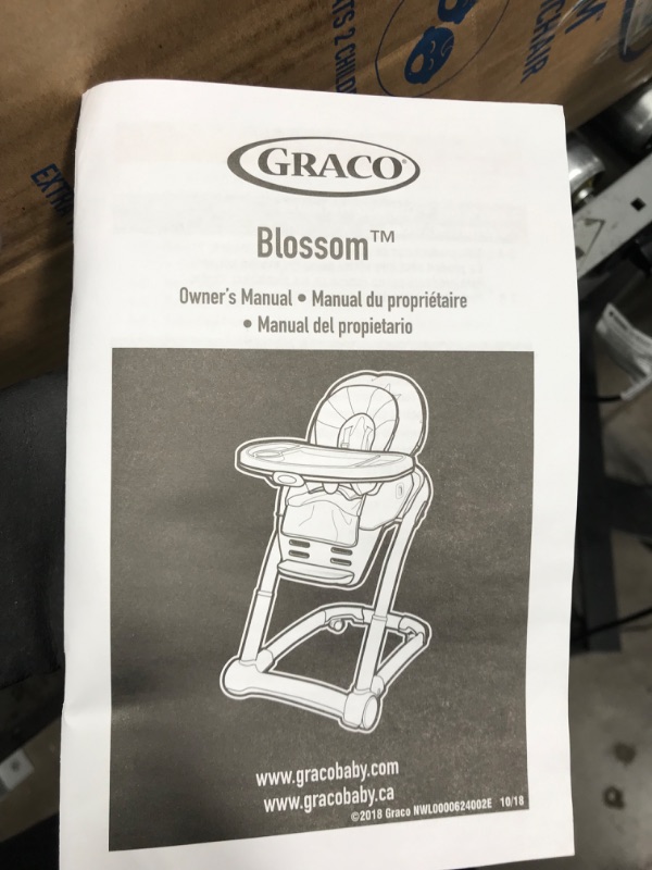 Photo 4 of Graco Blossom 6 in 1 Convertible High Chair, Sapphire Blossom 6 in 1 Sapphire