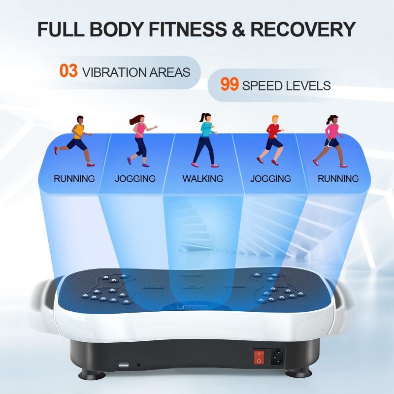 Photo 1 of TODO Vibration Plate Exercise Machine Whole Body Vibration Machine for Relieving Muscle Tightness, Remote Control/3 Resistance Loops/Resistance Bands
