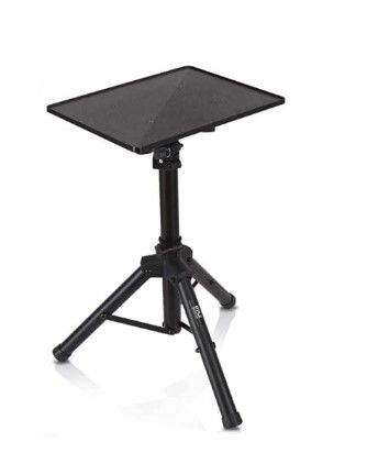 Photo 1 of Pyle-Pro Universal Device Projector, Height Adjustable Laptop, Black, 28'' to 46'' & Microphone Stand - Universal Mic Mount with Heavy Compact Base, Height Adjustable (2.8’ - 5’ ft.) - PMKS5 Projector, Black + Microphone Stand