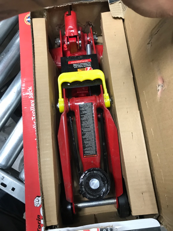 Photo 2 of BIG RED T82002-BR Torin Hydraulic Trolley Service/Floor Jack, 2 Ton (4,000 lb) Capacity, Red