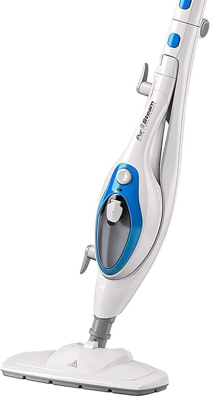 Photo 1 of PurSteam Steam Mop Cleaner 10-in-1 with Convenient Detachable Handheld Unit White