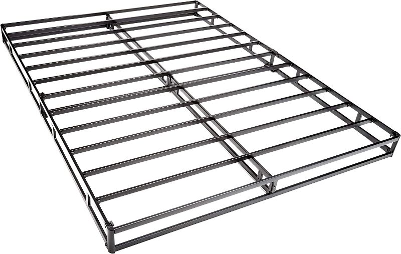 Photo 1 of 
 Dimensions	79"L x 59.5"W x 5"H
Amazon Basics Smart Box Spring Bed Base, 5-Inch Mattress Foundation - Queen Size, Tool-Free Easy Assembly
Size:Queen
Style:5-Inch