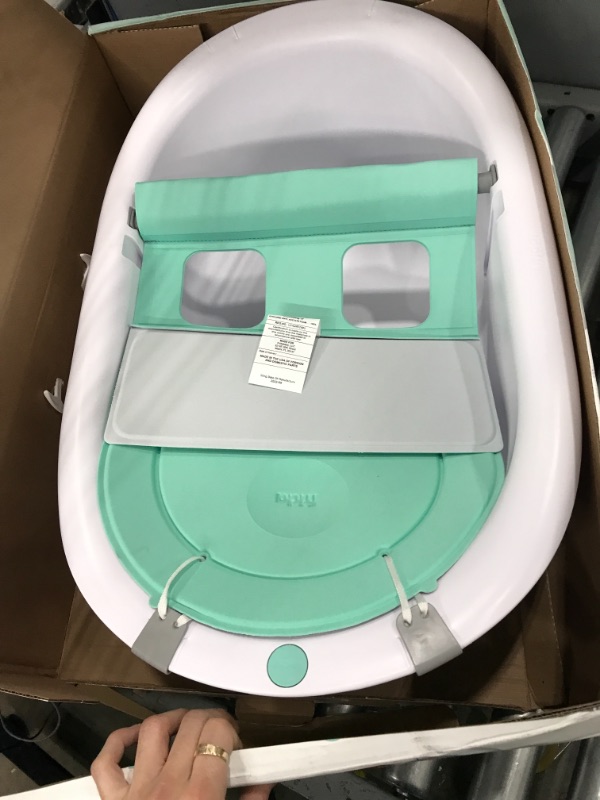 Photo 2 of 4-in-1 Grow-with-Me Bath Tub by Frida Baby Transforms Infant Bathtub to Toddler Bath Seat with Backrest for Assisted Sitting in Tub
