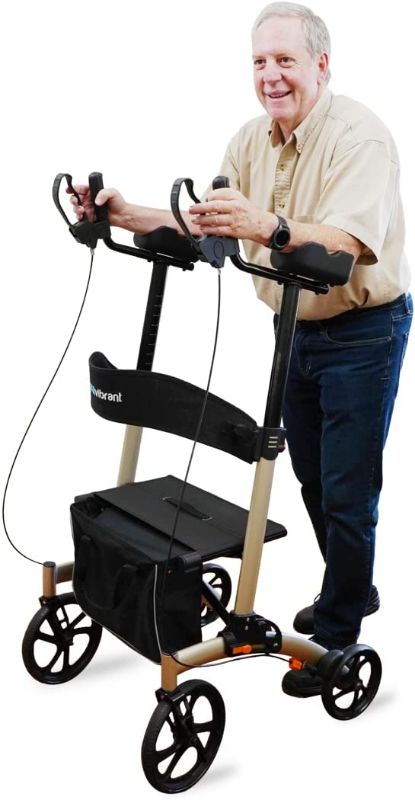 Photo 1 of Allvibrant Upright Walker, Walkers for Seniors - Lightweight, Stand Up Rollator Walker, SGS Safety Certified
