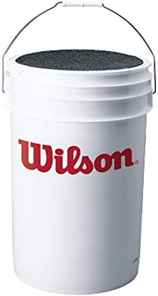 Photo 1 of 2pk WILSON Sporting Goods Ball Bucket with Lid, White
