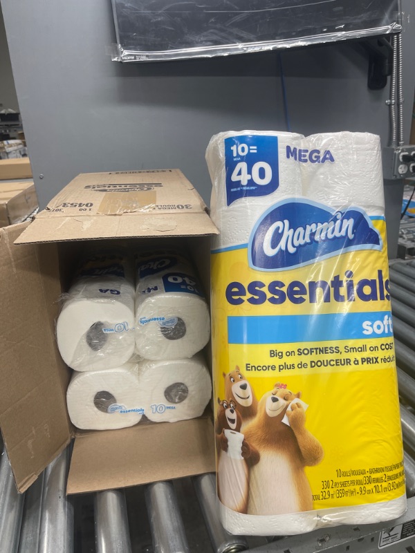 Photo 2 of Charmin Essentials Strong Toilet Paper, 30 Mega Rolls = 120 Regular Rolls (Packaging May Vary) 30 Count (Pack of 1)