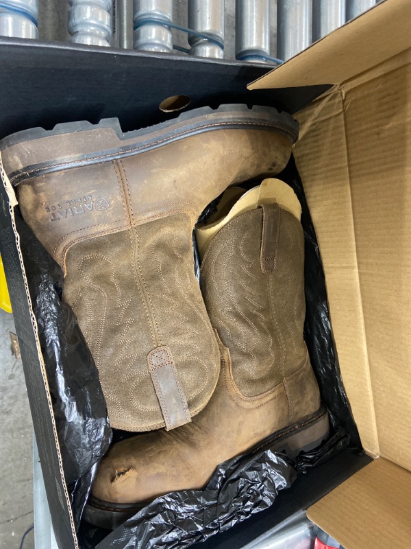 Photo 2 of ARIAT Men's Groundbreaker Pull-on Steel Toe Work Boot 11 Brown