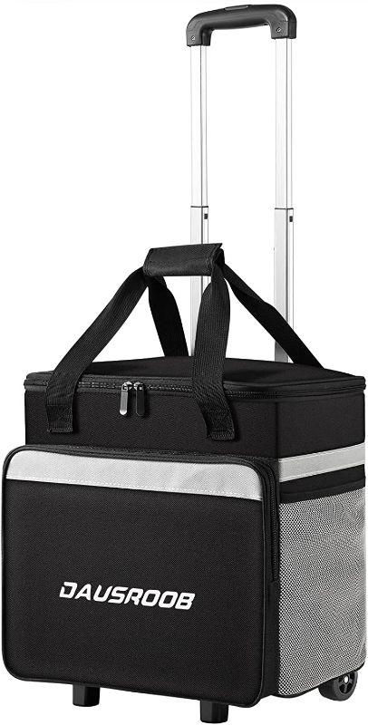 Photo 1 of DAUSROOB Rolling Cooler Bag 48 CAN Insulated Cooler with Wheels Collapsible with All-Terrain Wheels Soft Portable Leak-Proof Trolley with Extendable Handle...
