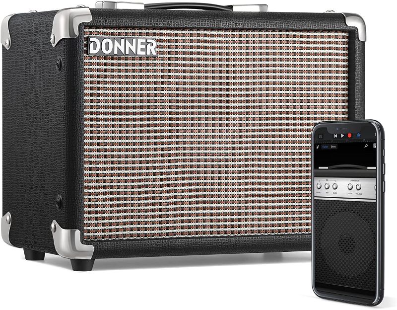 Photo 1 of Donner 10W Guitar Amplifier, Electric Bass Guitar Amp Protable with APP Effector Input for Recording?Acoustic Guitar Combo Practice Amp Protable M-10 with.