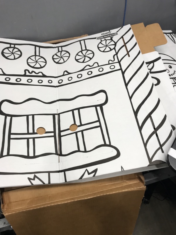 Photo 1 of Bankers Box at Play Gingerbread Playhouse, Cardboard Playhouse and Craft Activity for Kids