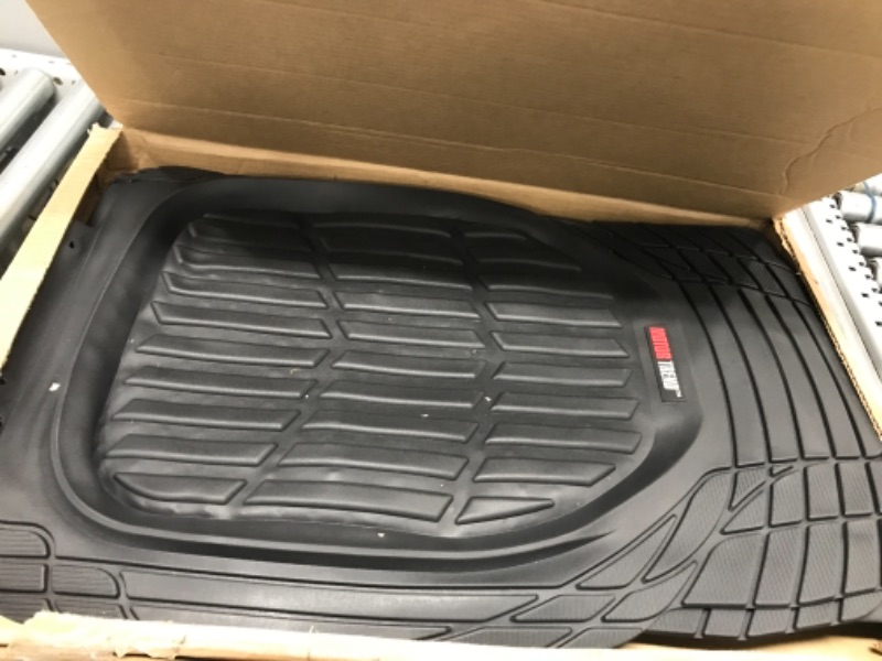 Photo 2 of Motor Trend - MT-923-BK 923-BK Black FlexTough Contour Liners-Deep Dish Heavy Duty Rubber Floor Mats for Car SUV Truck & Van-All Weather Protection, Universal Trim to Fit Full Set Black