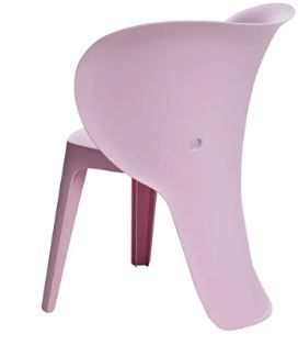 Photo 1 of Amazon Basics Pink Premium Plastic Kids Chairs, Elephant, 2-Pack
