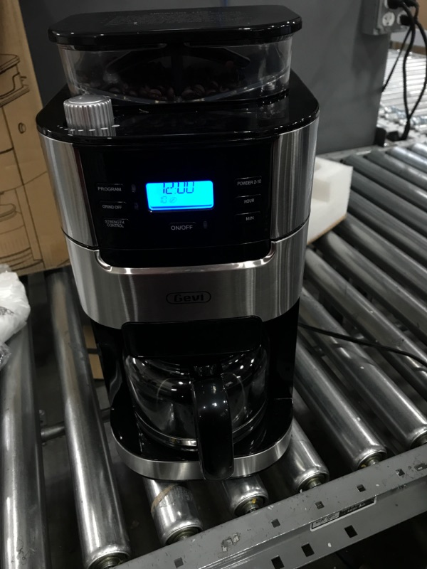 Photo 2 of 10-Cup Drip Coffee Maker, Grind and Brew Automatic Coffee Machine with Built-In Burr Coffee Grinder,