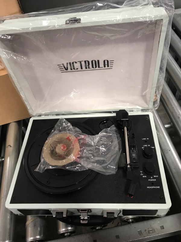 Photo 2 of Victrola Vintage 3-Speed Bluetooth Portable Suitcase Record Player with Built-in Speakers 