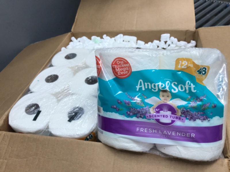 Photo 1 of Angel Soft® Toilet Paper with Fresh Lavender Scent, 48 Mega Rolls = 192 Regular Rolls, 2-Ply Bath Tissue